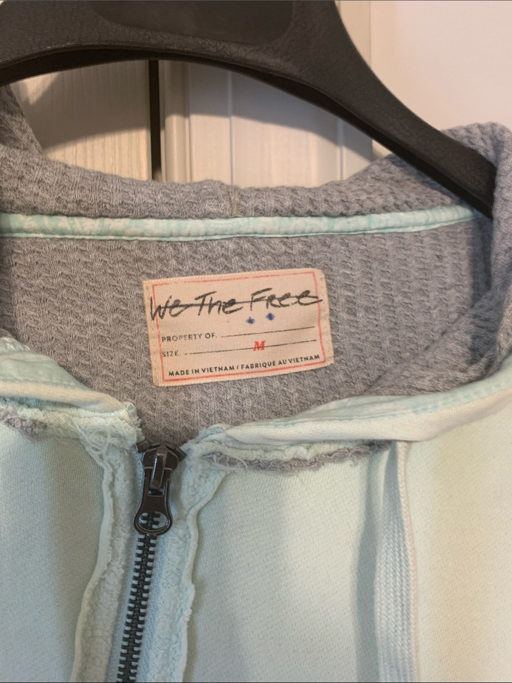 We The Free Mint Green Oversized Zip-Up Hoodie - Picture 6 of 9